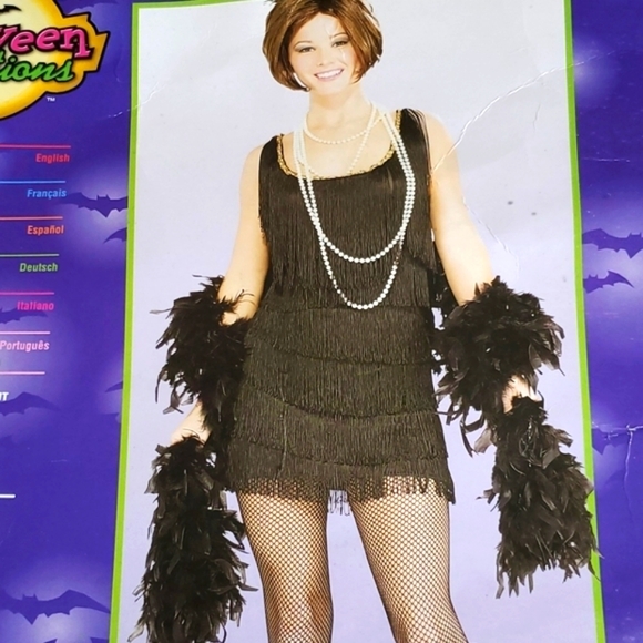 Halloween Flapper Costume Size M - Picture 8 of 11